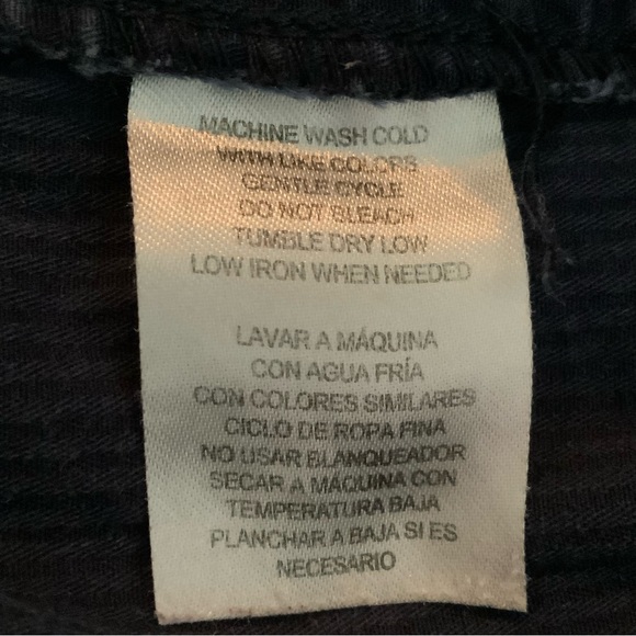 Caribbean Joe Capris Blue With Buttoned Cuff Cotton And Spandex Size 12 - Picture 9 of 10